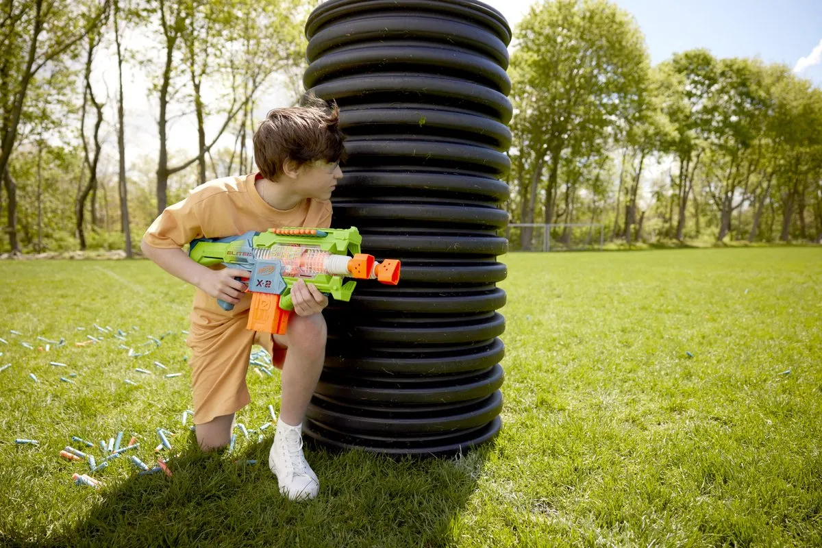 Nerf Elite 2.0 Double Punch F6363 Blaster - Blauw