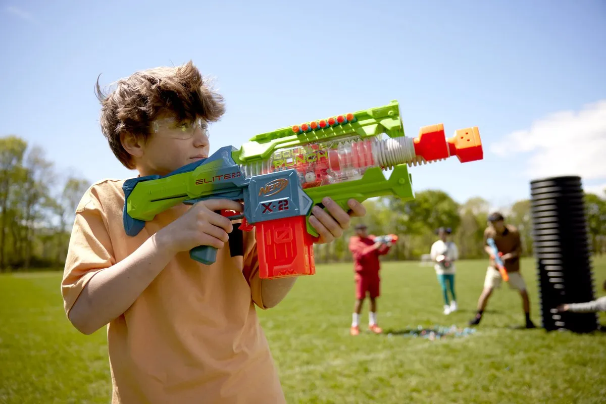 Nerf Elite 2.0 Double Punch F6363 Blaster - Blauw - afbeelding 6 van 6