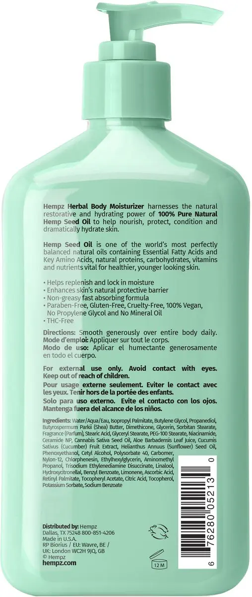 Hempz Original Cucumber & Aloe Bodycrème 500ml