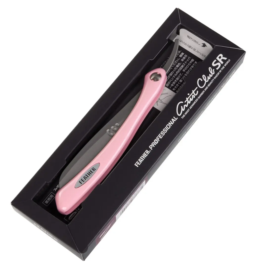 Feather Professional Artist Club Scheermes - Roze Handvat
