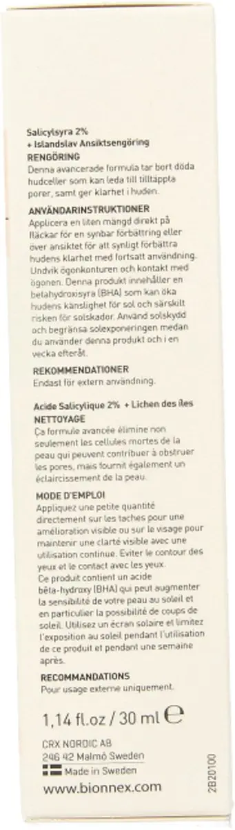Bionnex The Nordea Salicylzuur Serum 30ml