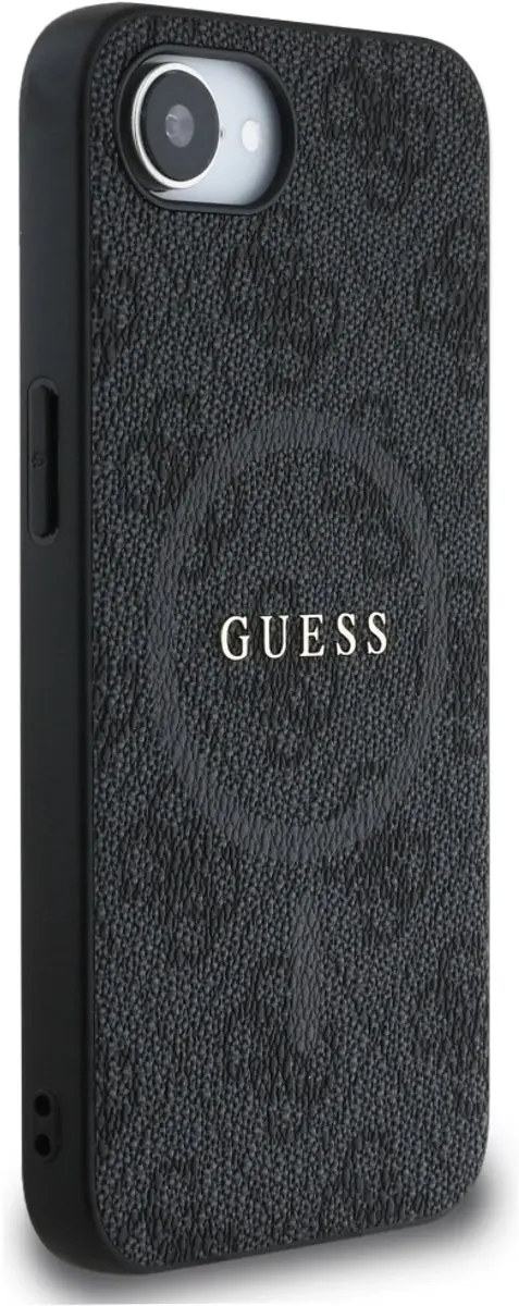Guess 4G Ring Classic Logo iPhone 16e Hoesje - MagSafe - Zwart - afbeelding 6 van 6