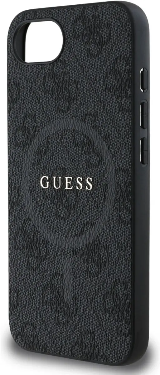 Guess 4G Ring Classic Logo iPhone 16e Hoesje - MagSafe - Zwart