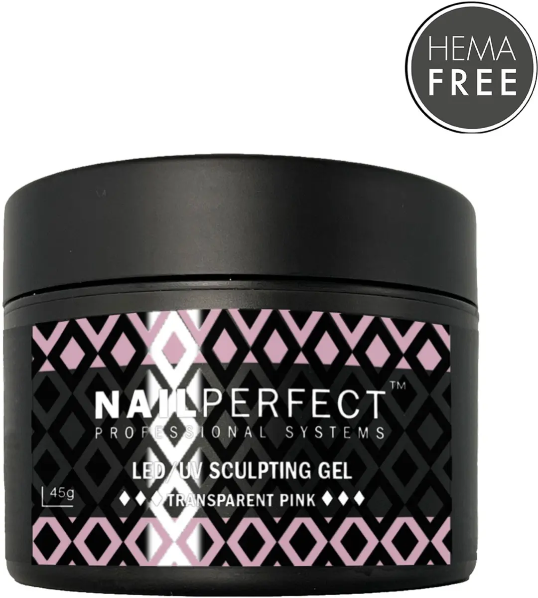 NailPerfect LED/UV Sculpting Gel Transparent Pink 45g