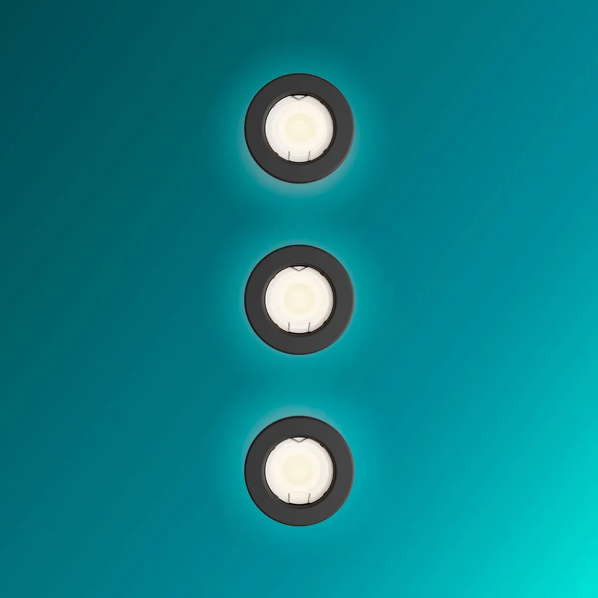Philips Hue Peridot Inbouwspots 3 Stuks - Zwart - GU10 RGBW