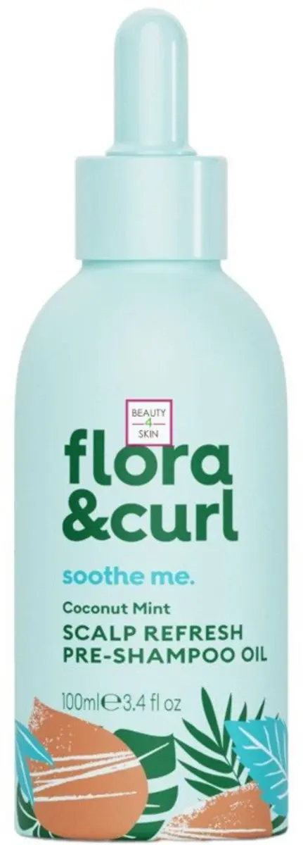 Flora & Curl Coconut Mint Scalp Refresh Pre-Shampoo Oil 100ml