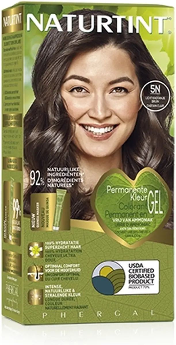 Naturtint Licht Kastanjebruin Haarkleuring 170ml - Vegan