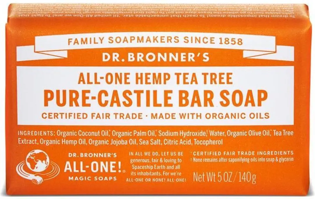 Dr. Bronner's Tea Tree Toiletzeep 140ml - afbeelding 6 van 6