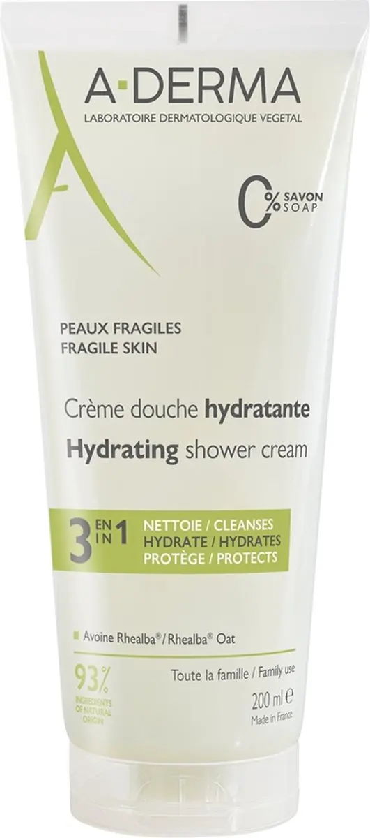 A-Derma Les Indispensables Hydraterende Douchegel 200ml