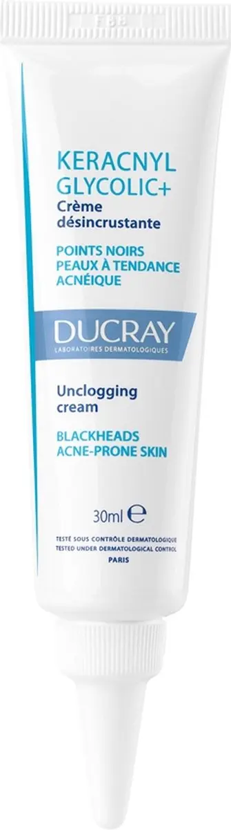Ducray Keracnyl Glycolic+ Crème Désincrustante 30ml - 30 Stuks