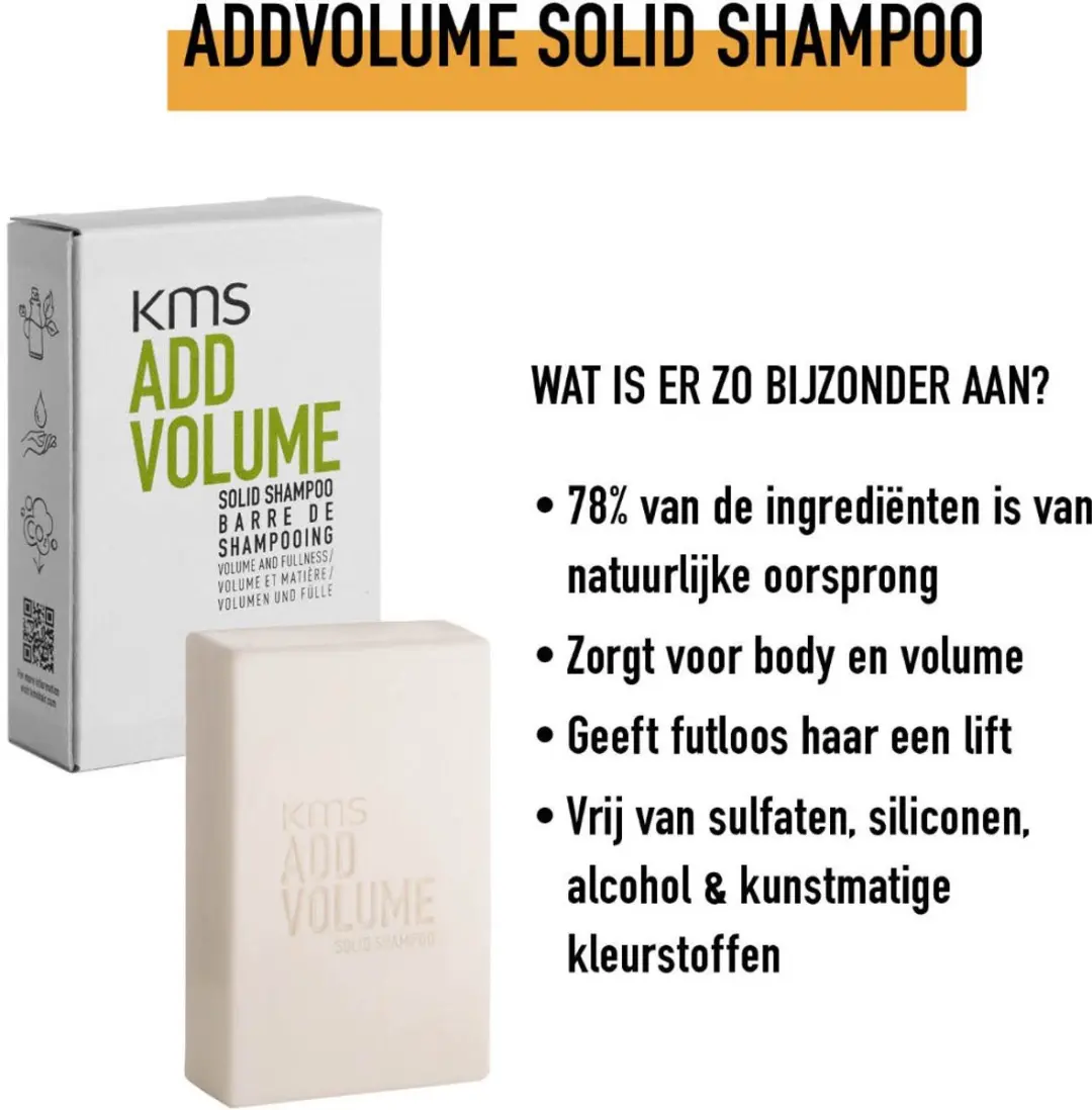 KMS Hair Add Volume Solid Shampoo Bar 75g