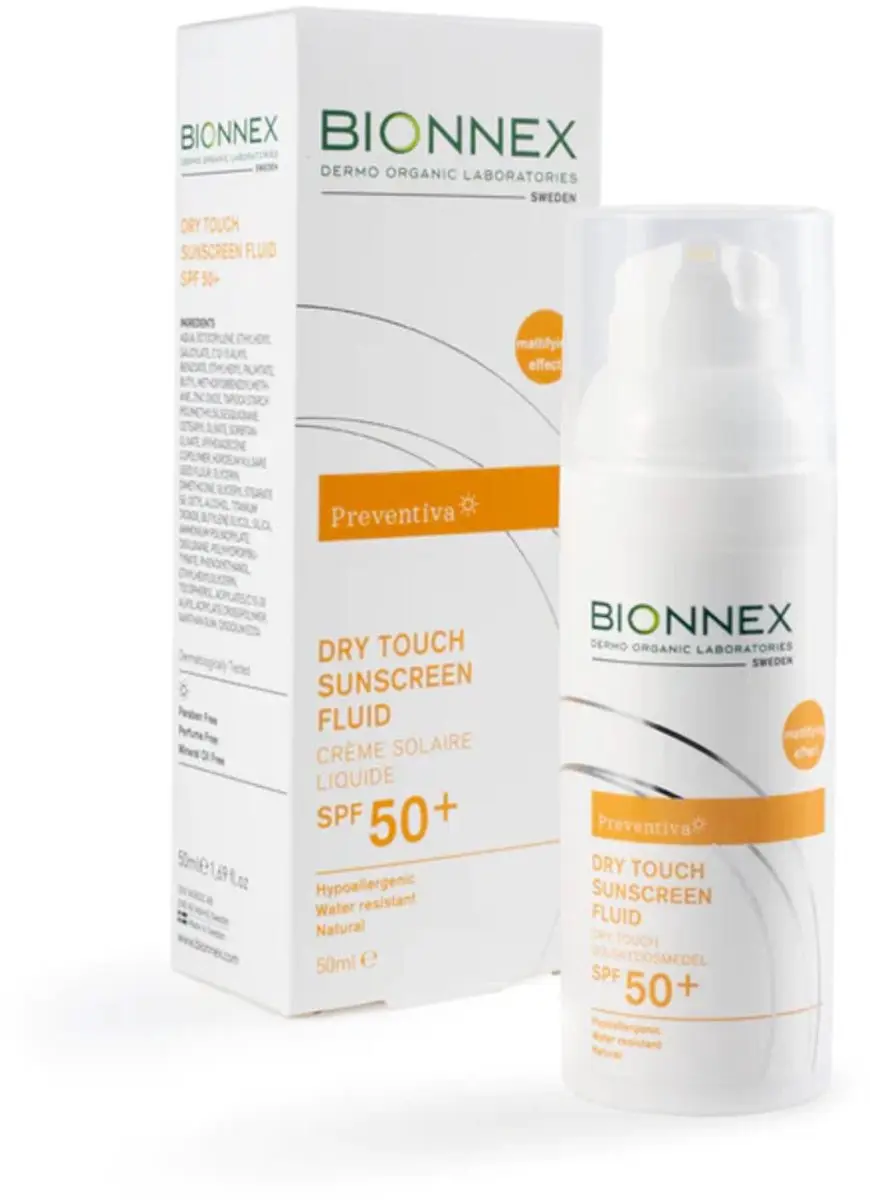Bionnex Preventia Dry Touch Zonnebrand Fluide SPF 50+ - 2x50ml