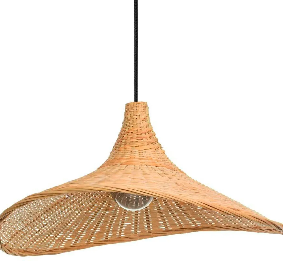 Eglo Haxey Hanglamp Ø50cm - Zwart/Hout