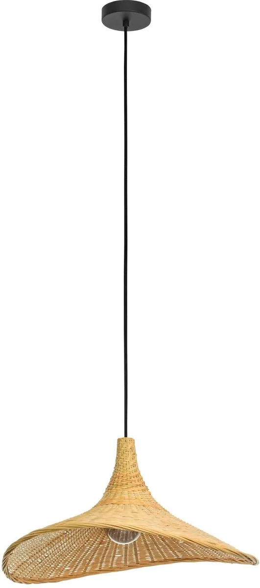 Eglo Haxey Hanglamp Ø50cm - Zwart/Hout