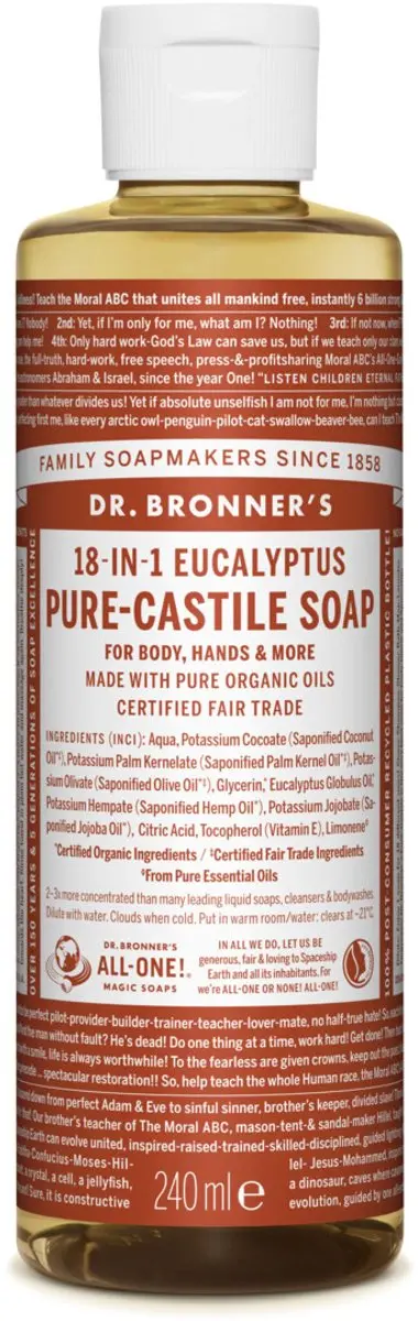Dr. Bronner's Pure-Castile Zeep Eucalyptus 240ml