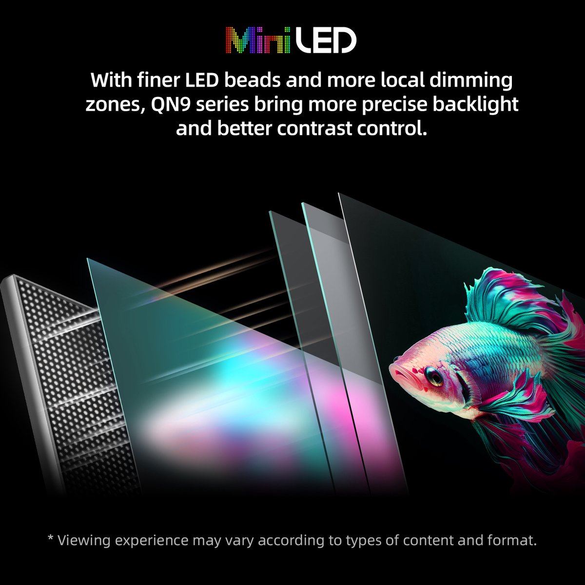 CHiQ M55QN9G - Smart TV 55 Inch - 4K Mini LED - QLED Smart TV - Google TV 5.0 - Dolby Vision - 2025