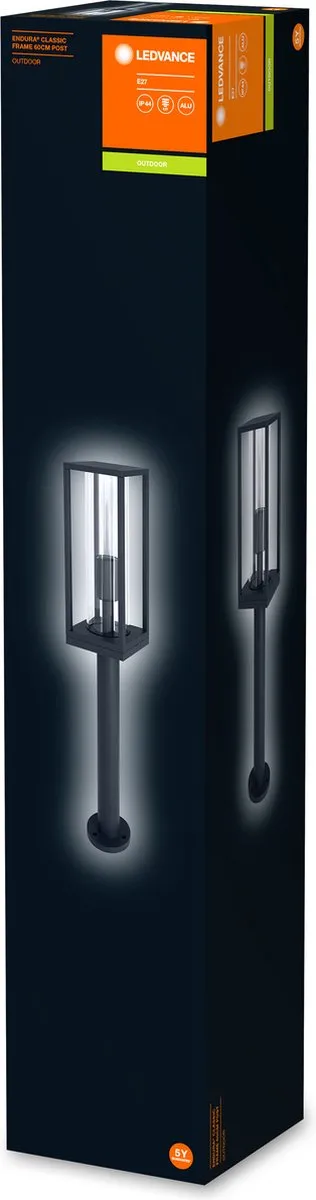 LEDVANCE Endura Frame 60cm Post E27 Vloerlamp - Donergrijs