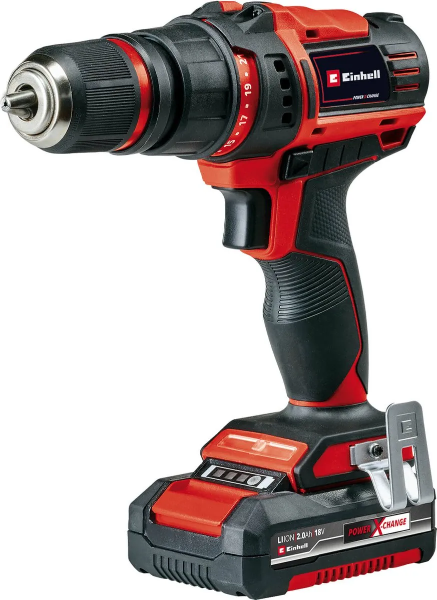 Einhell TE-CD 18/45 3X-Li Accu Boor-/Schroefboormachine - 18V - 45Nm - Kit met 22-delige set