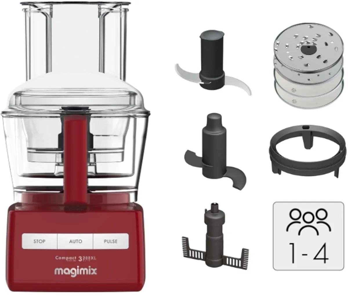 Magimix CS 3200 XL Foodprocessor - 650W - Rood