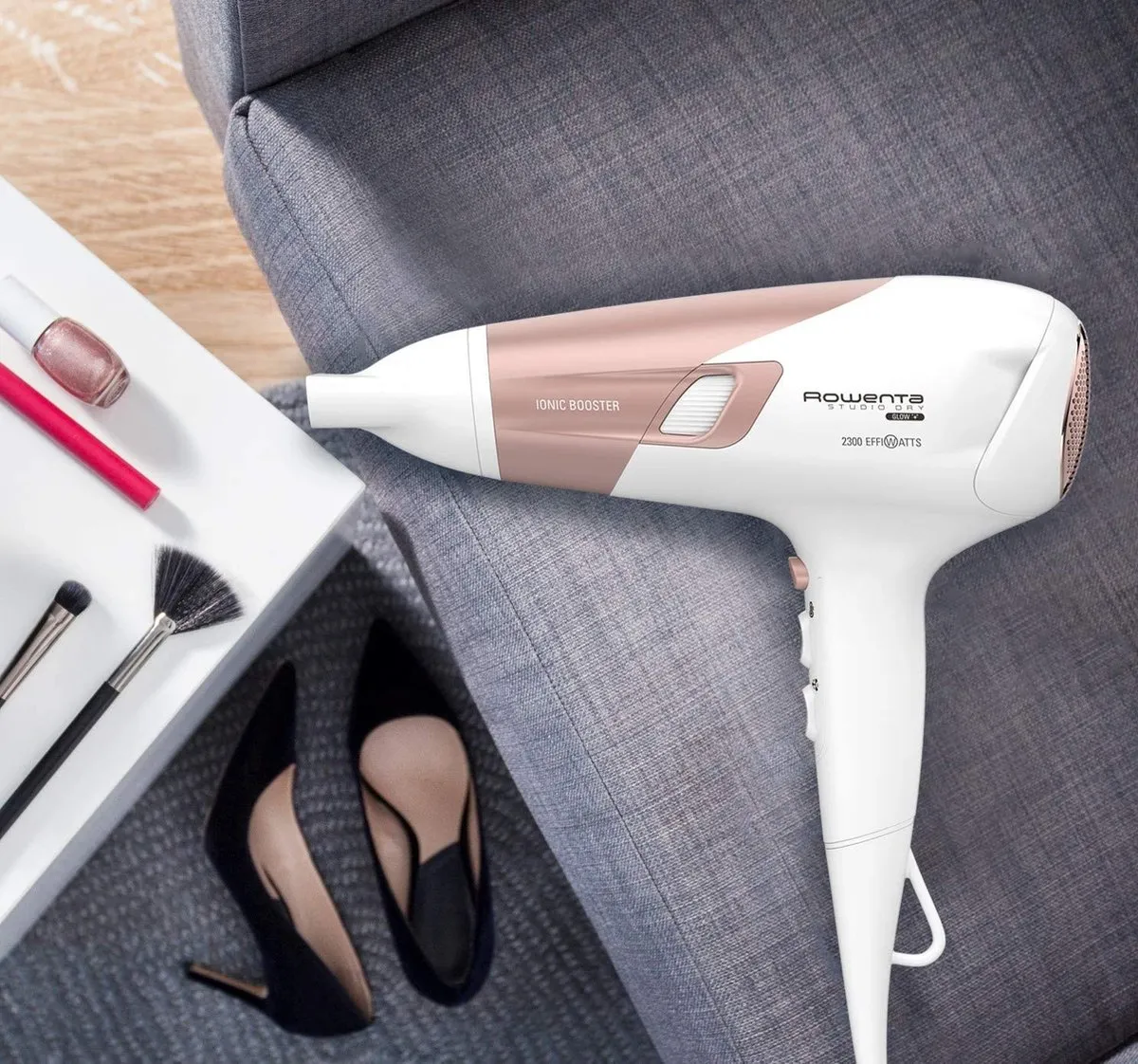 Rowenta Haardroger 1600W - Roze/Zwart - afbeelding 3 van 6