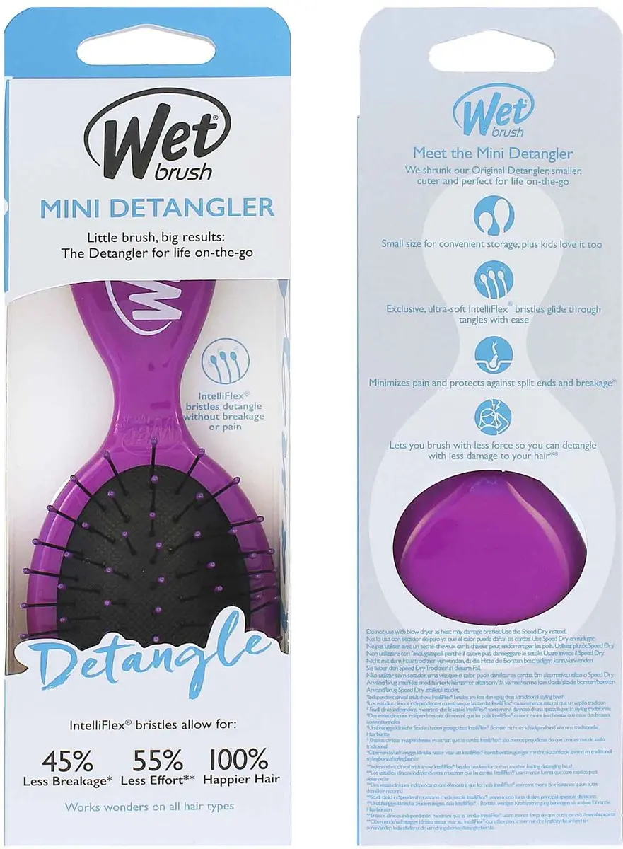 The Wet Brush Borstel Detangle Mini Purple