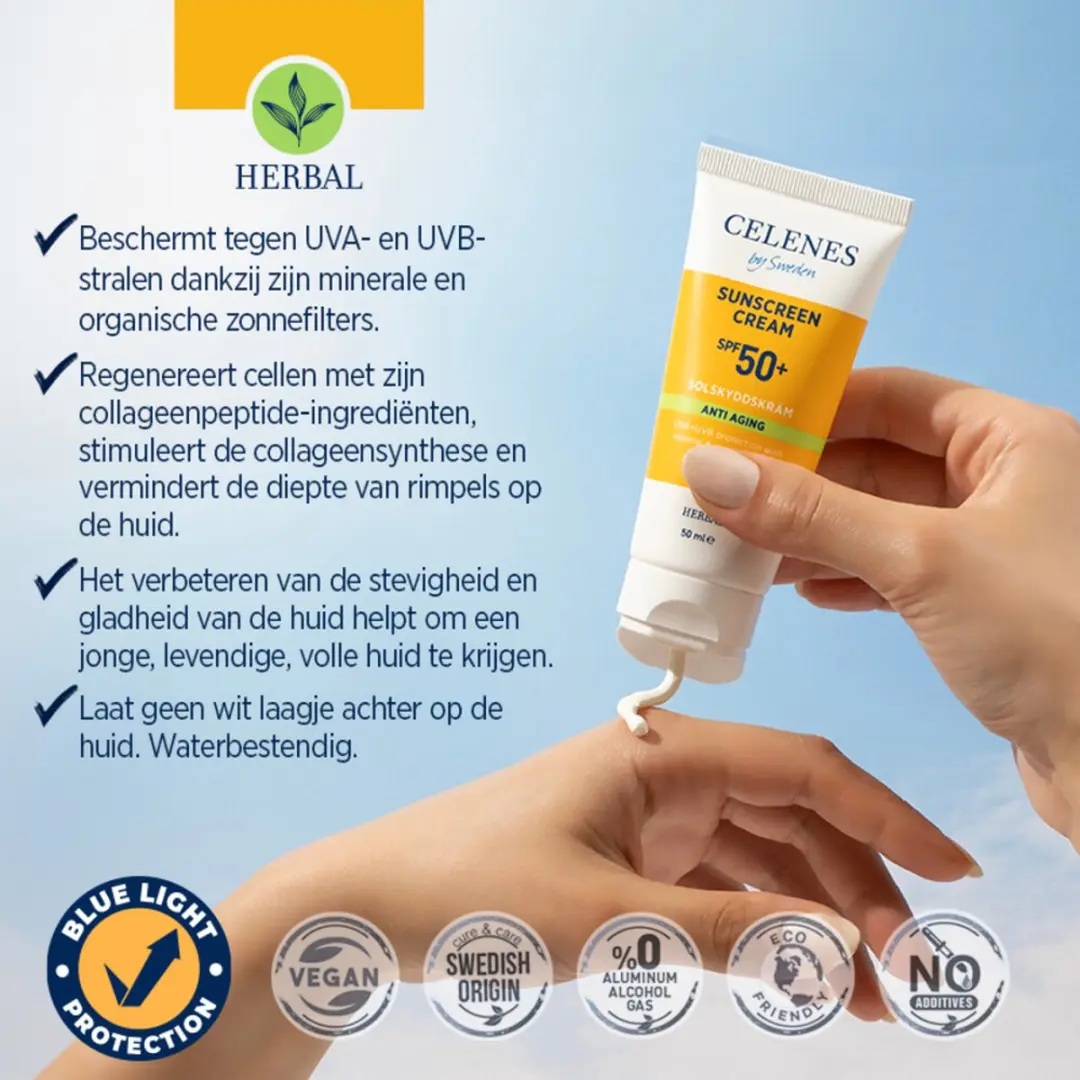 Celenes by Sweden Zonnebrandcrème SPF50+ 50ml - Anti-aging