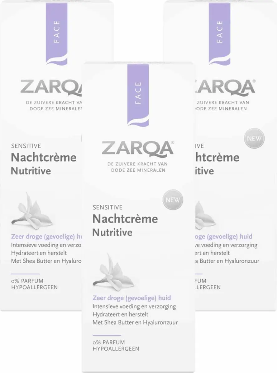 Zarqa Nachtcrème Nutritive 50ml - 3 Stuks