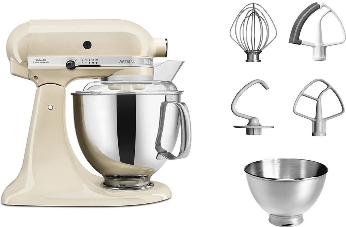 KitchenAid 5KSM175PSEAC Keukenmachine - 300W - Almond Cream