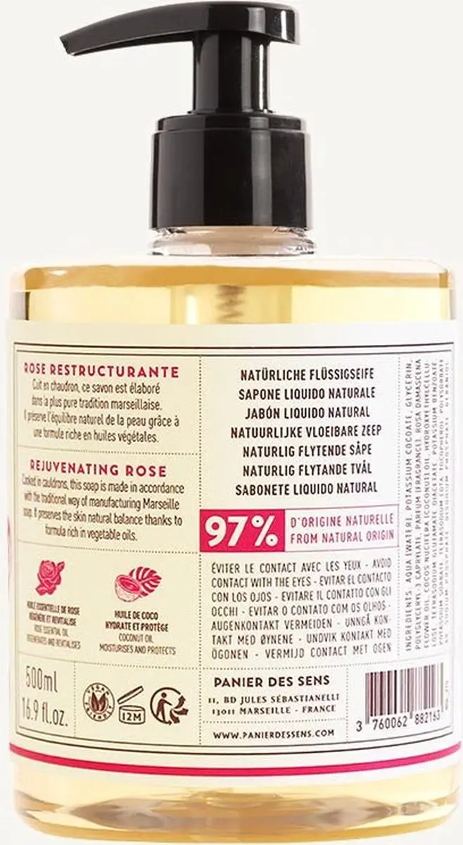 Panier des Sens Vloeibare Marseille Zeep Rose 500ml