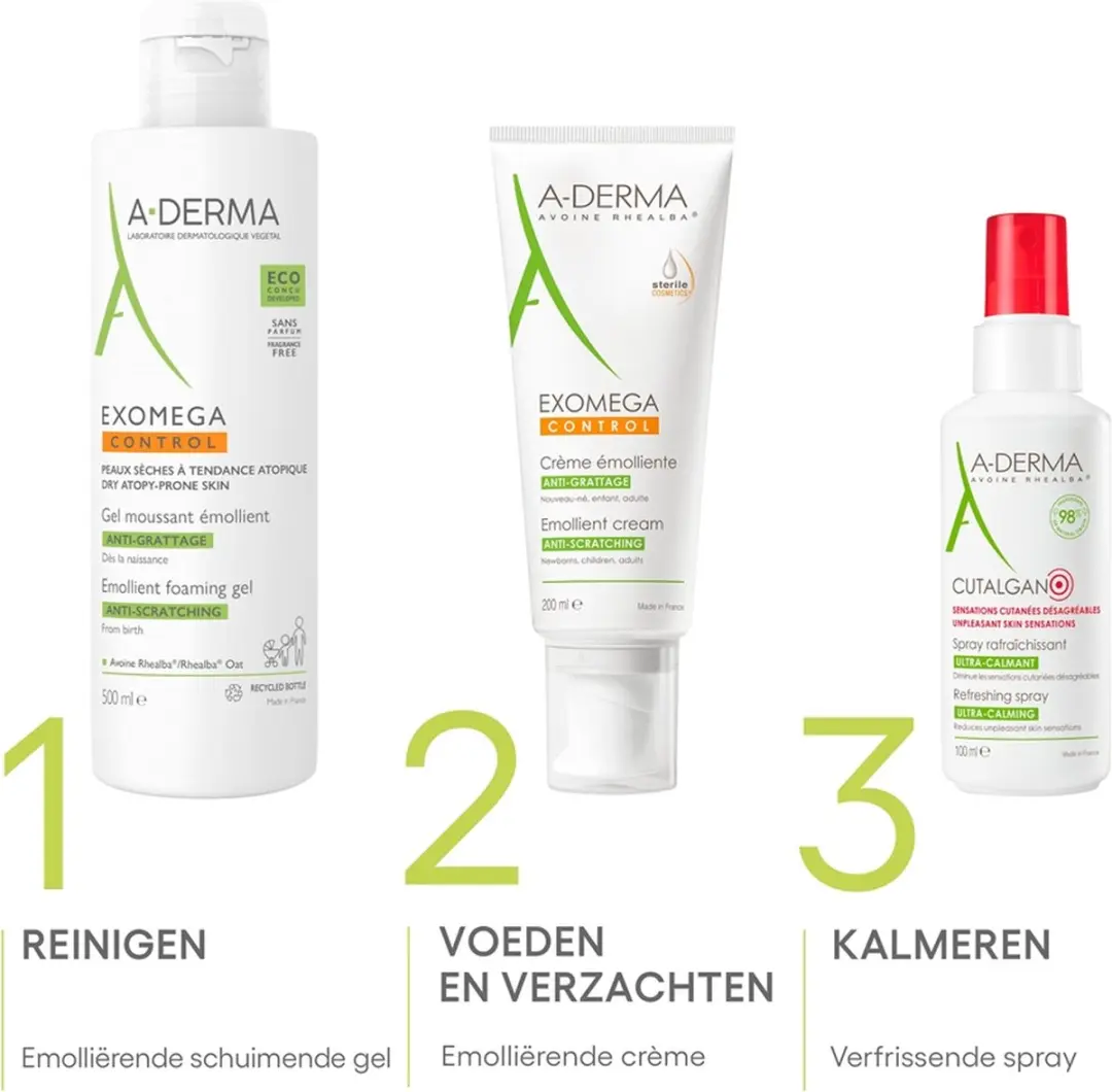 A-derma Exomega Control Ontspannende Lichaamsemulsie 500ml
