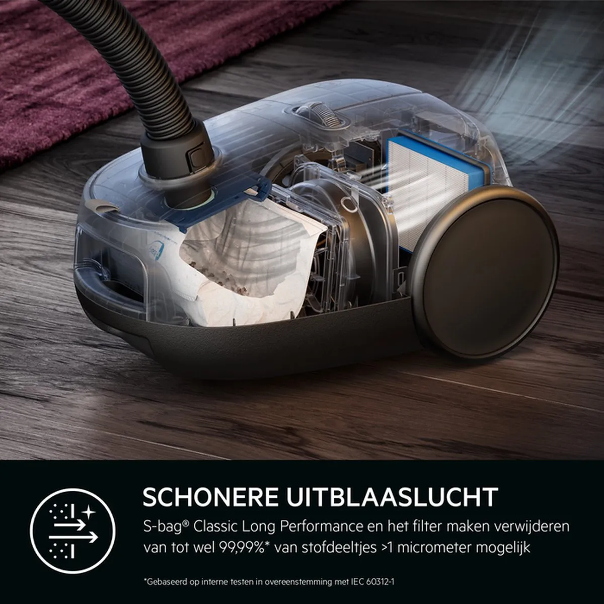AEG AB61C1OG Clean 6000 Stofzuiger - 650W - 3,5L - Ocean Green - afbeelding 6 van 6