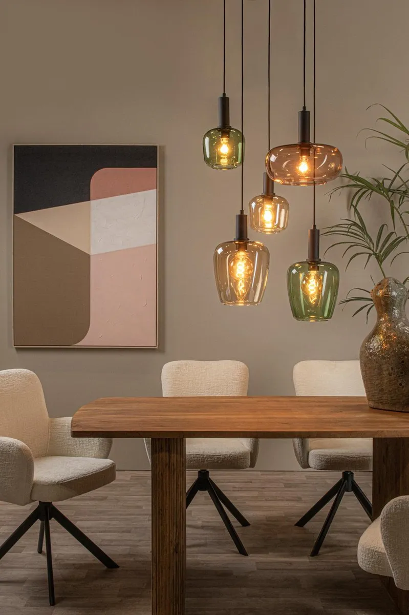 Lucide Ilona Hanglamp 5xE27 - Zwart