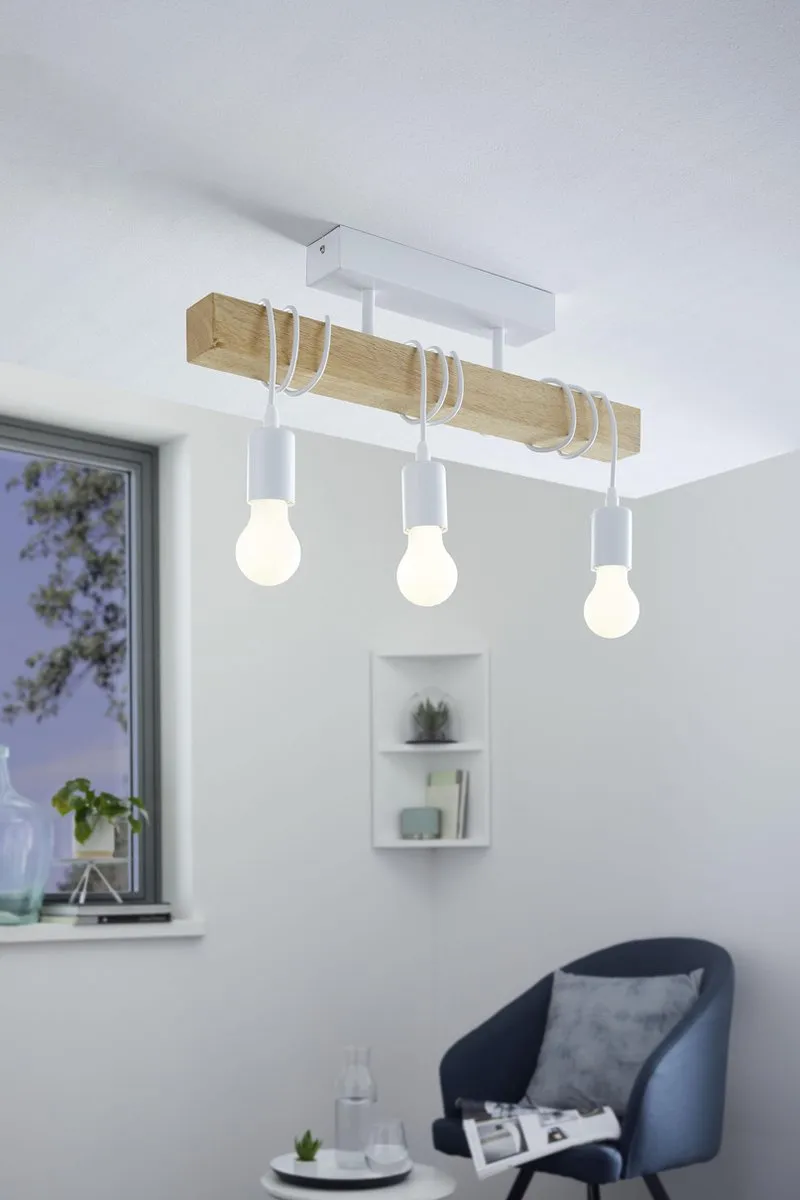 Eglo Townshend Plafondlamp E27 - 55cm - FSC Hout - afbeelding 6 van 6