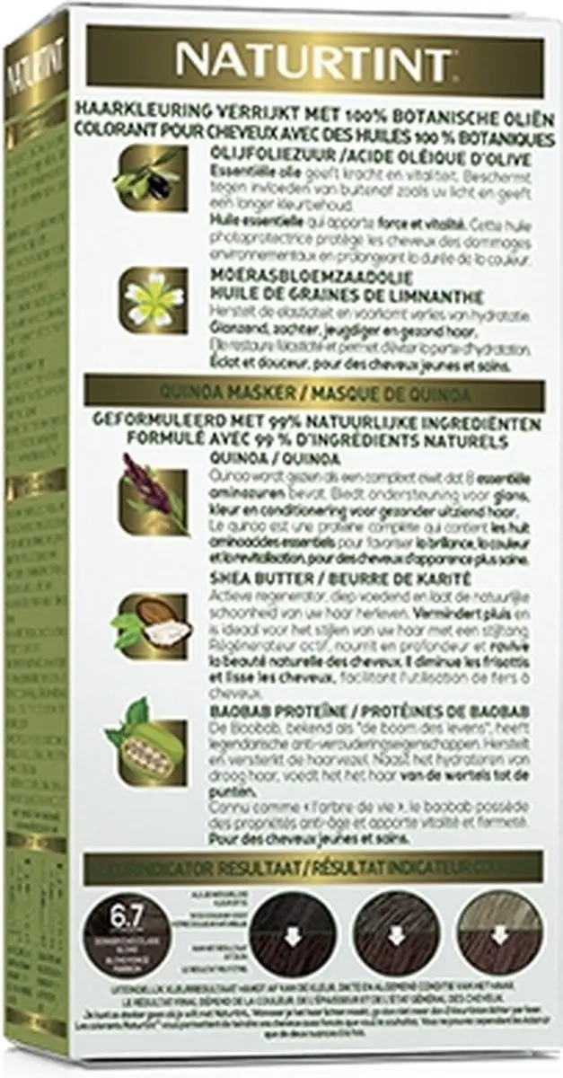 Naturtint Donker Chocolade Blond Haarkleur 170ml - Vegan