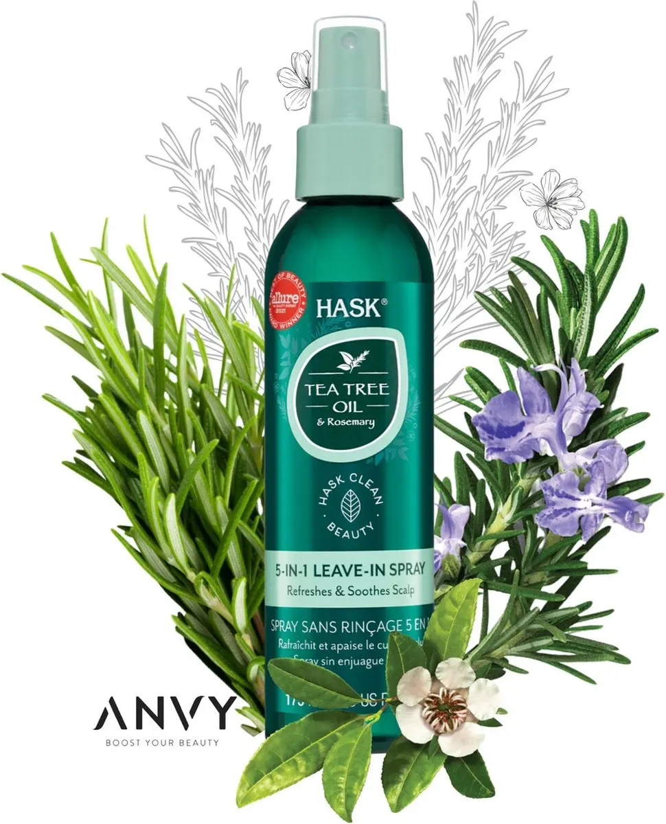 Hask Conditioner Tea Tree Oil & Rosemary Invigorating Leave-In Spray 175ml