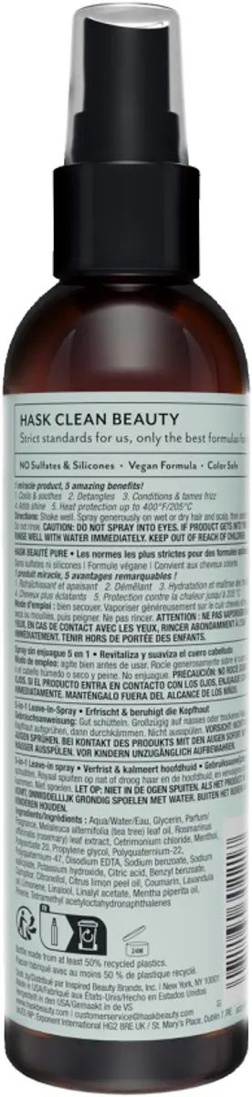 Hask Conditioner Tea Tree Oil & Rosemary Invigorating Leave-In Spray 175ml