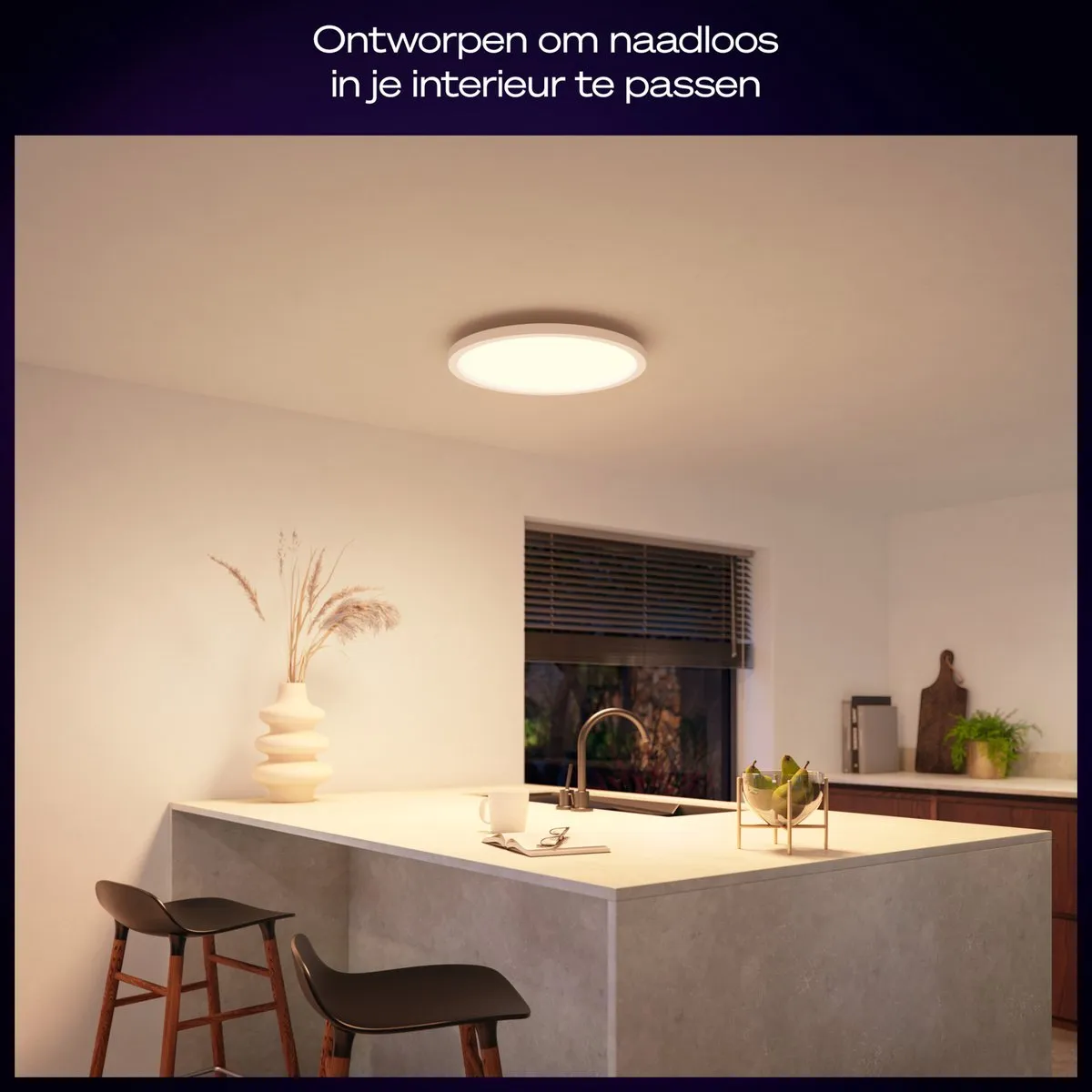 Philips Hue Devote Plafondlamp - 2900 Lumen - Ø43cm - Wit