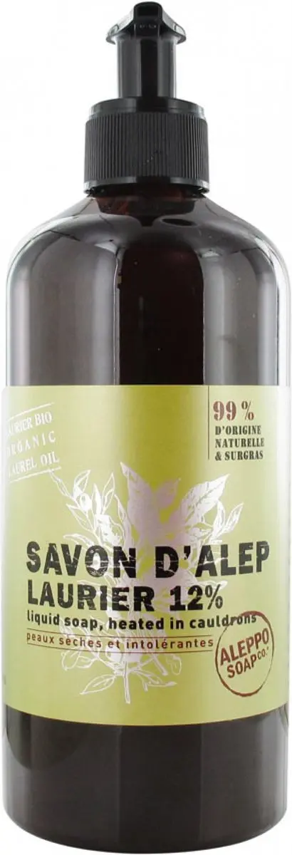 Aleppo Soap Co Vloeibare Zeep 500ml - 12% Laurier