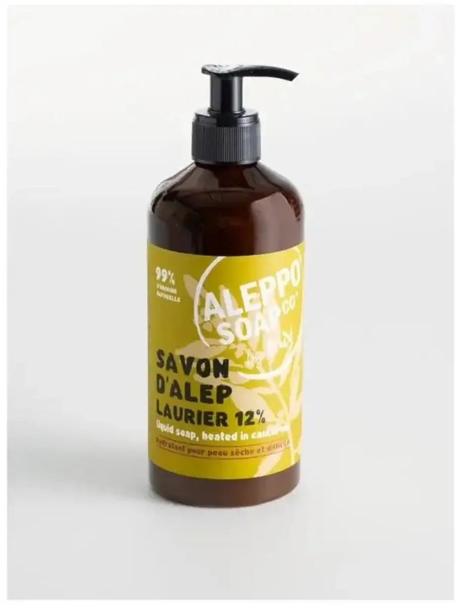 Aleppo Soap Co Vloeibare Zeep 500ml - 12% Laurier - afbeelding 6 van 6