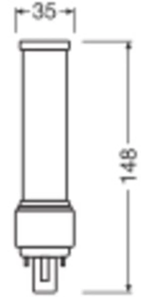 LEDVANCE PL-C Dulux D/E 6W 600lm Warm Wit - Mat Glas