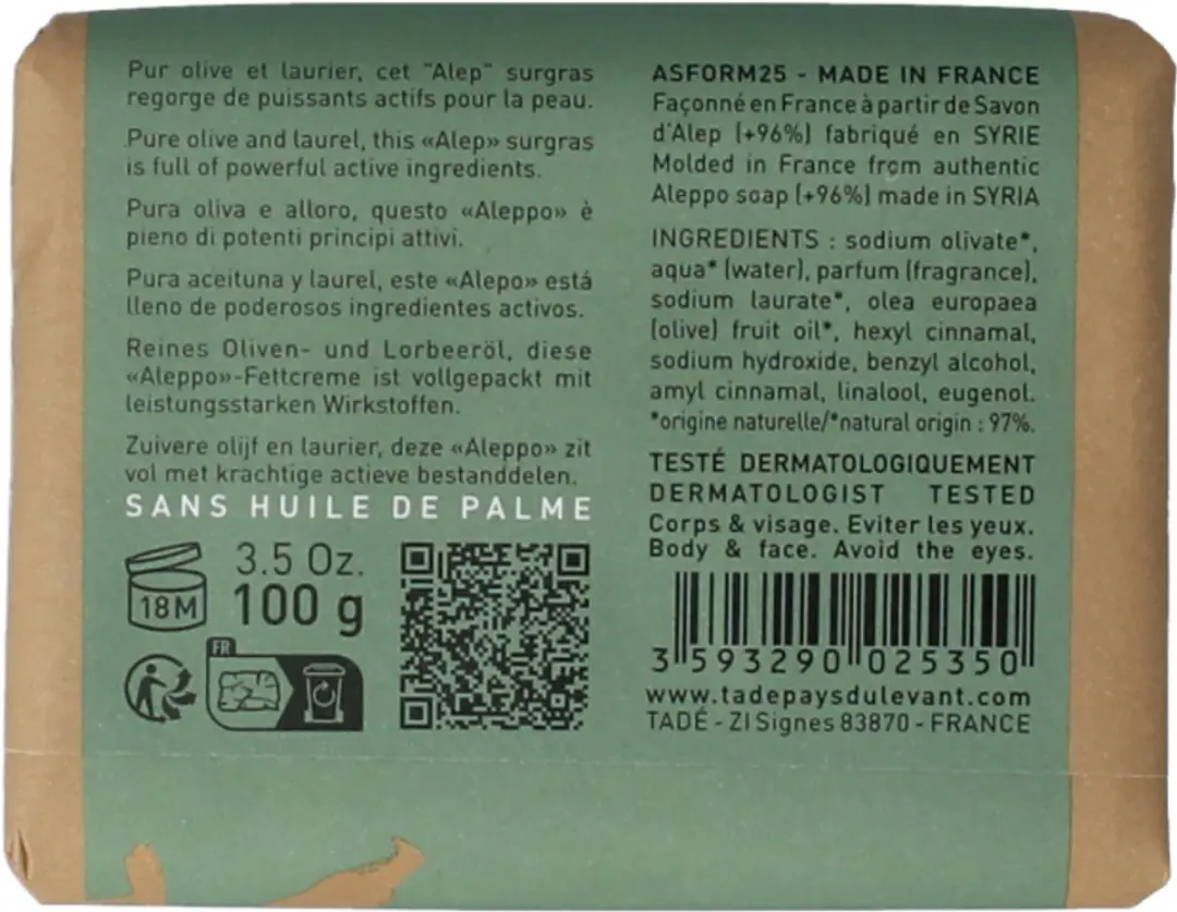 Aleppo Soap Co Jasmijn Zeep 100g
