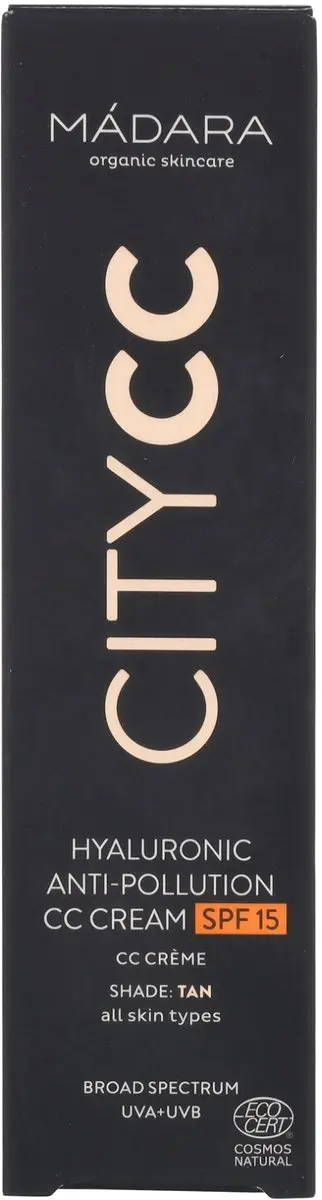 MÁDARA City CC Hyaluronic Anti-Pollution CC Cream - 40ml - Tan