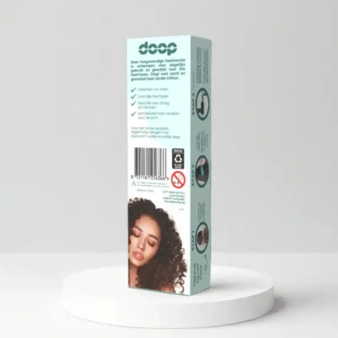 Doop Me & Brush Curly Hair Styling Brush - Groen