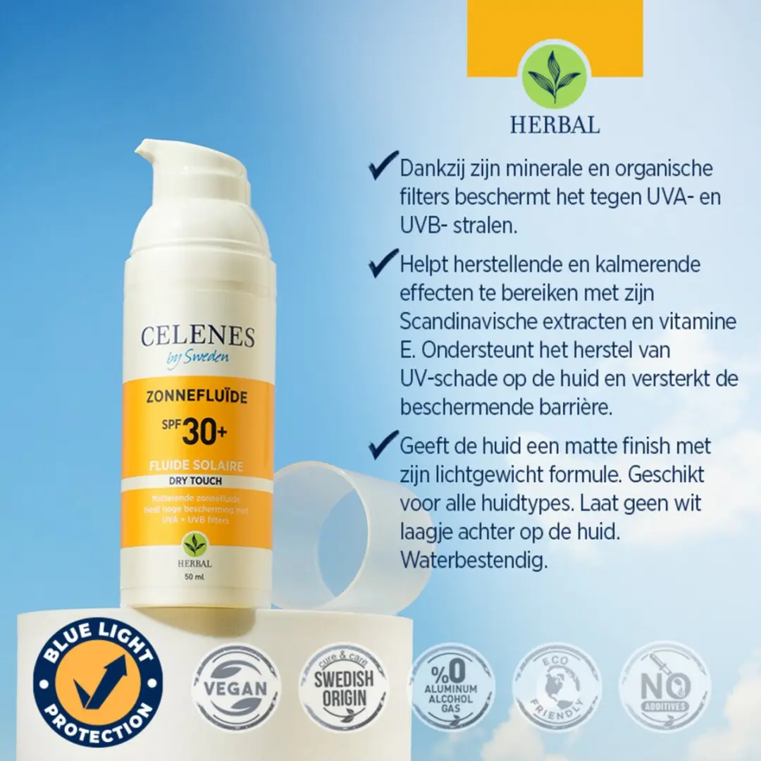 Celenes by Sweden Dry Touch Zonnebrand SPF30+ 50ml