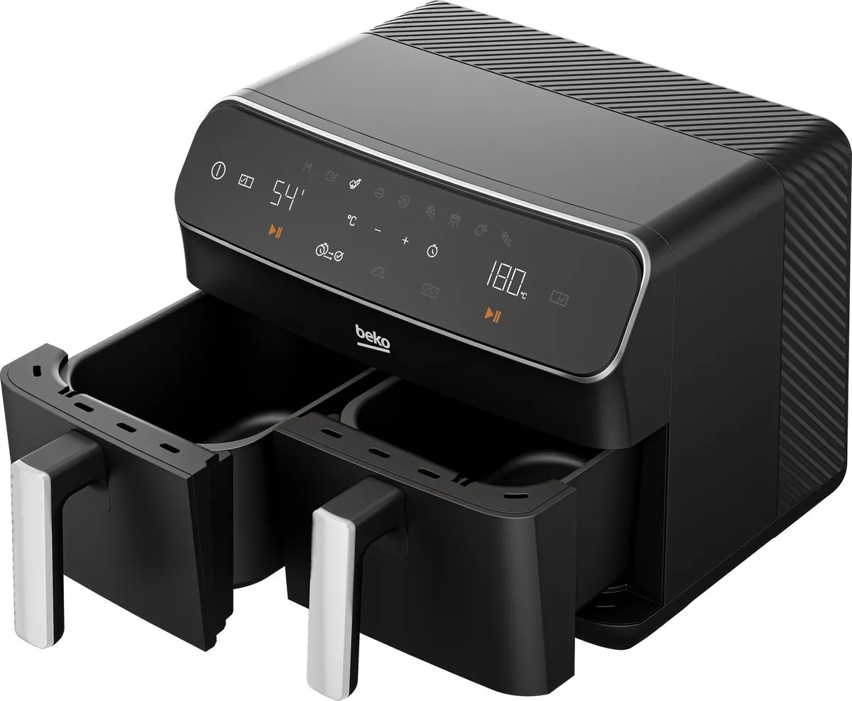 Beko FRL5388B Dubbele Heteluchtfriteuse 2400W - 8,5L - Zwart