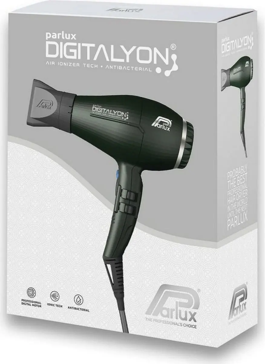 Parlux Digitalyon Föhn - Antraciet - 2 Stuks
