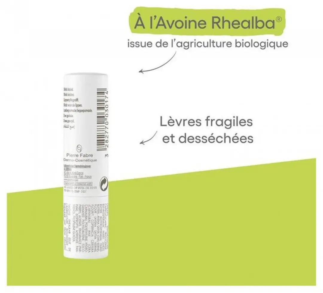 A-derma Lipbalsem Stick Lavres Au Lait D'Avoine 4g
