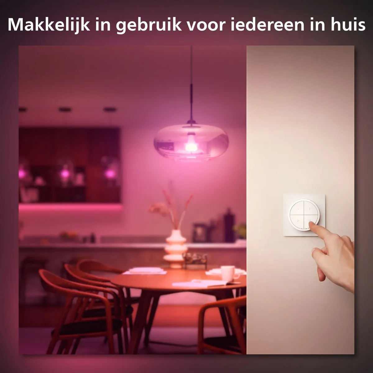 Philips Hue Uitbreidingspakket GU10 - 4 Spotjes Mat - 2700K - Incl. Hue Dial Switch Wit - afbeelding 6 van 6