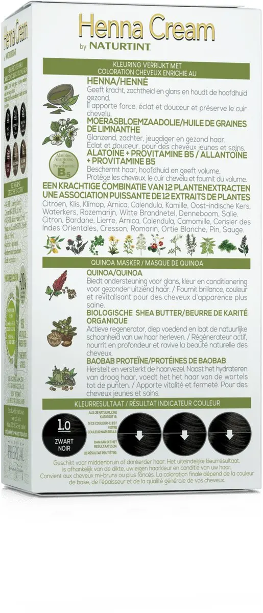 Naturtint Henna Cream 1.0 Zwart - 110ml