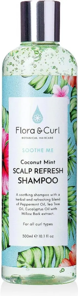 Flora & Curl Soothe Me Shampoo Munt Kokosnoot 300ml